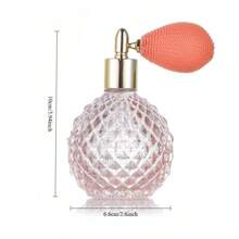 复古玻璃香水瓶带球形喷雾器可再填充透明精油瓶奢华钻石形芳香疗法瓶