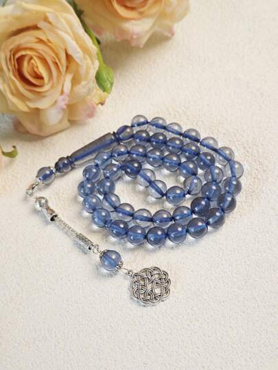 1 件 45 件树脂材质圆珠穆斯林祈祷珠手链，适合男士日常佩戴