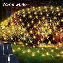 One Piece Of Solar Light Net, Waterproof Solar Light, 8 Lighting Modes, Fenced Lights For Garden, Garden Lawn Shrub, Fence, Indoor And Outdoor Party Decoration (Multi-Color)