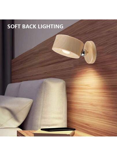 Rechargeable Double Verlichting LED Wand Sconce 360° Rotatable, Dimmable USB Port Magnetic Mount Reading Home Battery Operated, Night Light, Ho hold Lighting