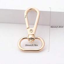 2 Pcs Gold Bag Strap Hooks Hardware Accessories, Key Hooks - Gold - View 6