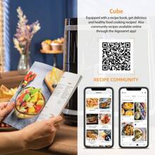 Aigostar Friggitrice ad Aria 7-in-1, 1900W, 7L, Pannello touch a led, 7 Scelte già programmate, Forno, Arrostire, Cestello removibile anti aderente, Mantenimento calore, 20- Ricette