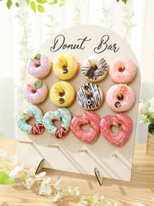 1 Set 16 Löcher Donut Holz Präsentationsständer, Rack Haushalt Donut Präsentationsständer Party Lebensmittel Präsentationsständer, Geburtstag Hochzeit Familien Ereignis Party Lebensmittel Ständer, Donut Präsentations Holzständer, Thanksgiving Weihnachts Party Küche Kochständer, Party Geschenke Gefallen