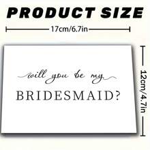 1 张伴娘求婚卡、你愿意做我的伴娘吗、伴娘求婚卡、小型企业用品、感谢卡、生日礼品卡、不常见物品、礼品卡、圣诞节