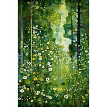 1 幅抽象花卉帆布画现代花卉印刷海报墙壁艺术画适用于客厅家居卧室装饰教室无框架