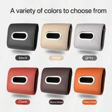 1pc Car Tissue Box Hanging Tissue Box Car Tissue Box Storage Bag Interior Supplies - Multicolor - View 1
