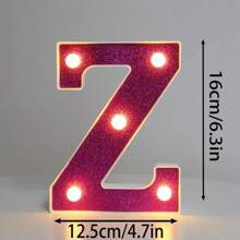16厘米紫色LED字母灯，包含26个字母灯和0-9数字灯，适用于情人节家居卧室装饰、生日派对装饰、婚礼、酒吧、周年纪念、圣诞节等节日氛围营造。 - 黃色 - 查看 25