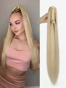 Ponytail Extension,26" Claw Clip Hair Extensions Ponytail Synthetic Long Straight Hair Extension Natural Looking Synthetic Hairpiece For Women High Temperature Fiber Hair Extension - Multicolor - View 13