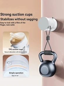 4-In-1 Powerful Vacuum Suction & Magnetic Phone Holder, Foldable Telescopic Double-Sided Suction, Compact & Portable Minimalist Design, Multi-Functional For Kitchen, Bathroom, Bedroom, Desk, Car, Comes With Accessories (2 Magnetic Plates, 1 Hex Wrench, 1 PC Mirror Sticker) - Multicolor - View 5
