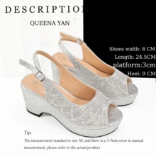 Women Open Toe Platform High Heels & Moon Shaped Handbag Set, Adjustable Strap, Elegant And Minimalist Design, Suitable For Party And Daily Wear