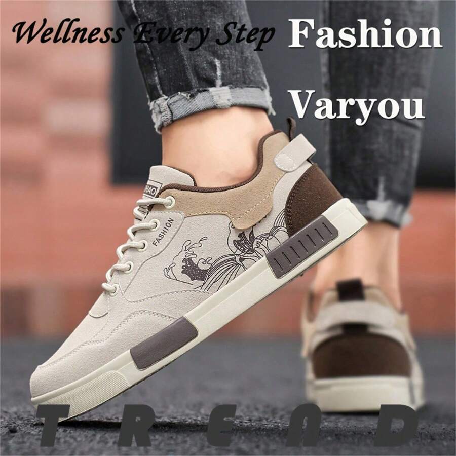 Giày thể thao ngoài trời thường ngày cho nam - Giày thể thao nhẹ chống thấm nước thời trang - Giày trượt ván đế dày bền thoải mái cỡ 38-47 - Giày thể thao da lộn chống trượt mọi mùa cỡ lớn