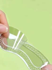 2 Pairs Comfortable Soft Silicone Heel Cushion Pads, Anti-Friction - Clear - View 11