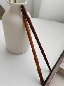 2 piezas Clips para el cabello de madera de bambú estilo retro para mujer, pasador de cabello estilo chino para qipao, hanfu, recogido, elegante y de alta gama, apto para uso diario