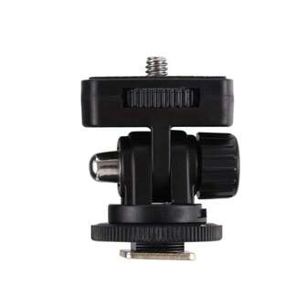 1/4 英寸螺丝三角支架冷靴安装三脚架，适用于数码单反相机、相机、智能手机、显示器、低角度取景器、热靴/冷靴适配器的摄影配件