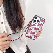 1 Y2K Laser Pearl Love Romantic Telefon Smycz Brelok, CCD Smycz Antypoślizgowa Lina Kompatybilna Z Etui Na Telefon