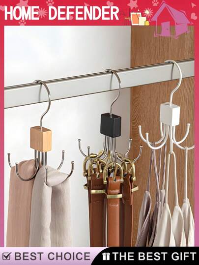 1-6 Belt Rack, Wardrobe Belt Organizer 360° Rotatable Space Saving, Suitable For Accessories Bra, Vest, Tie, Scarf, Towel, Purse Organization, Suitable For Wardrobe, Bathroom, Kitchen Storage