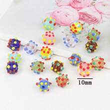 10mm Large Murano Multi-Color Pumpkin Spot Lampwork Glass Loose Spacer Beads For Jewelry Making Diy Bracelet Earring Accessories - Beads - View 5