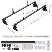 Trailer Ladder Rack, 2/3 Crossbars Adjustable Roof Rack, 400-800 Lbs Capacity Heavy-Duty Steel/Aluminum, Fit For Multiple Brand And Model Trucks, Length 35.8"-81.1" - 60", 2 Crossbars Ladder Rack, 500 Lbs Capacity - View 7