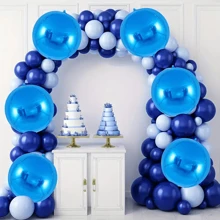 Juego de 6 globos de metal 4D de 22 pulgadas para Año Nuevo, bodas, cumpleaños, aniversarios, graduaciones, fiestas, decoración de celebraciones y suministros para fiestas en interiores y exteriores