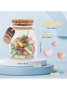 40-100pcs Of Love Letters In Each Glass Bottle. Valens Dav Ove Capsyle Leters Romantic Paper Love Messae Cute Things Gift DlY For Wife Husband Bovfiend Ginfiend Anniversary Birthday Mother's Day Thanksgiving Bay Gift