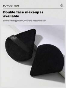 20 Pieces Of Black Triangular Flocking Cosmetic Sponge, Soft And Fluffy, Suitable For Face And Body Powder, Mixed Cosmetics And Beauty Tools,Makeup,Cheap,Room Decor,Vanity,Travel,Bedroom,Makeup Accessories,Puff,Makeup Blender,Powder Puff,Makeup Sponge,Cheap,Stocking Stuffers,Makeup,Makeup Tools,Cheap Stuff,Gifts,Gifts For Women,Christmas Gifts - Black - View 3
