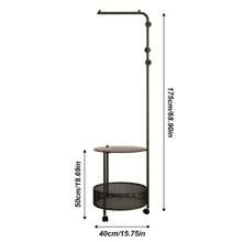 Metal Coat Rack Freestanding, Coat Tree With Side Table Basket And Wheels For Jackets, Suits, Dress Shirts, Dresse , Modern Clothes Rack For Entryway, Living Room,Bedroom, Office - Black - View 2