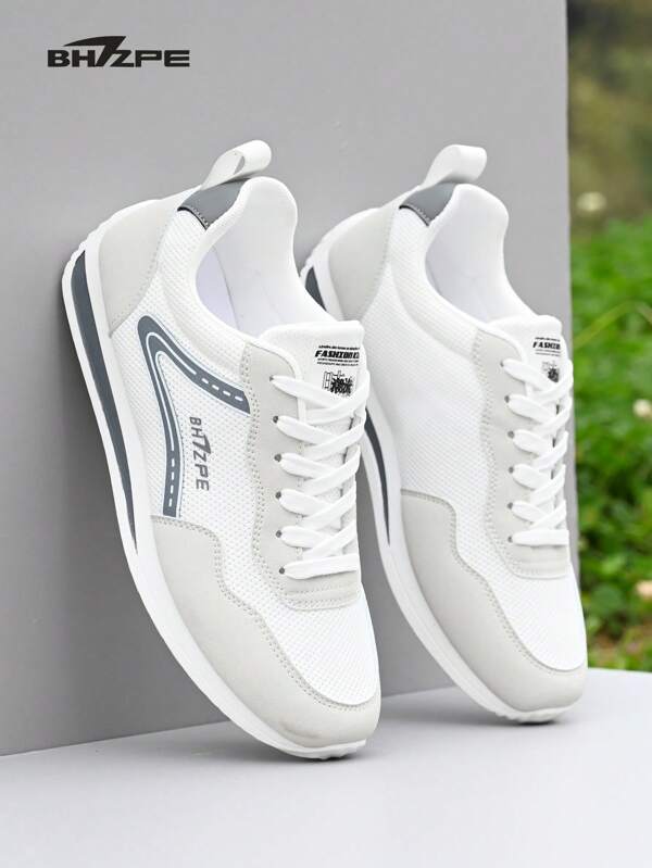 BHZPE Men's Shoes New Summer Breathable Korean Style Sports Shoes Mesh Casual Shoes Student Lightweight Running Shoes Korean Versatile Flat Bottom Mesh Shoes Men's