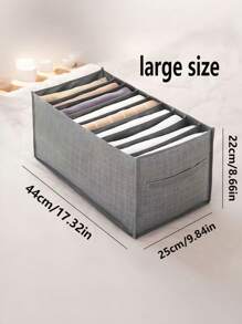 Nonwoven Storage Boxes Clothes Pants Storage Boxes Underwear Compartment Storage Boxes Moisture Resistant Clothes Storage Boxes Closet Storage Boxes Portable Storage Boxes Home Storage & Organization Bedroom Clothes Storage Boxes Clothes Storage Organizer Closet Organization And Storage - Grey - View 7