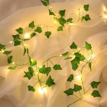 1 Peça 2m/5m/10m Artificial Ivy Garland String Lights, Pendurado Flores Guirlanda Luzes de Fadas para Festa, Quarto, Casamento, Escadas, Corrimão, Varanda, Corredor, Parede, Decoração Interna