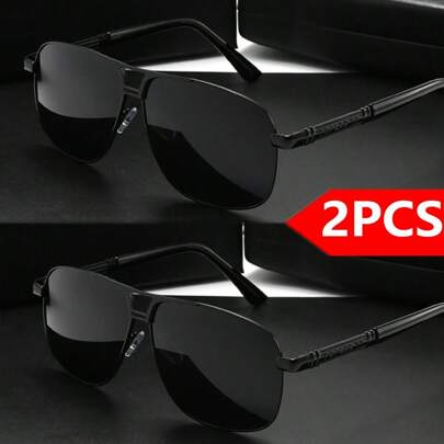 2PCS Classic Casual Glasses Are Suitable For Wearing In Sports, Travel, Driving, And Fishing Scenes. Plays The Role Of Decorative Photography For Summer Beach Vacation,Outdoor,Travel