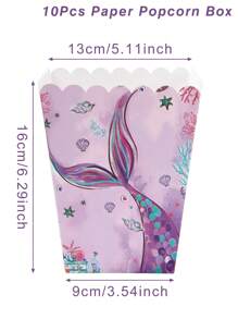10 cajas de palomitas de maíz con temática de dibujos animados, caja de bocadillos, caja de almacenamiento de dulces que incluye animales de la jungla, vehículos de ingeniería, unicornio, mariposa y sirena, recipientes de comida desechables, caja para hornear galletas, caja de golosinas, suministros para la noche de cine familiar, vajilla desechable, animales de la jungla, vehículos de ingeniería, unicornio, mariposa y sirena, decoración de fiesta, caja de regalos de fiesta, suministros para fiesta de cumpleaños, suministros para fiesta de jungla, decoración de fiesta bajo el mar - Multicolor - Ver 11