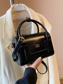 2025 Women Classic Solid Color Handbag, Adjustable Strap Crossbody Bag, Fashion Letter Print Tote For Dating, Shopping And Commuting, Spring Summer Autumn Winter