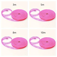 1 cuerda de secado antiviento, gruesa y resistente, para interior y exterior, sin agujeros, antiviento, antideslizante, para colgar, multicolor, adecuada para acampar, varias longitudes - Multicolor - Ver 10