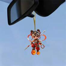 5pcs Cute Cartoon Nezha Car Rearview Mirror/Bag Hanging Decorations, Party Accessories, Keychain Party Favors Wedding Gifts Birthday Gifts Graduation