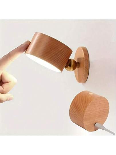 Rechargeable Double Verlichting LED Wand Sconce 360° Rotatable, Dimmable USB Port Magnetic Mount Reading Home Battery Operated, Night Light, Ho hold Lighting view 10