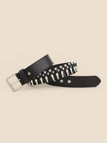 1pc Women's Rivet Spiked Punk/Goth Rock Style Casual Hip Hop Jeans Belt Summer, School