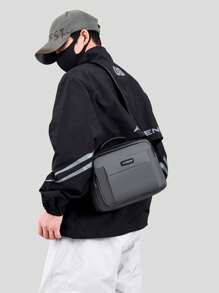 男士简约休闲斜挎包，尼龙斜挎包，纯色轻便小手提包，工具包