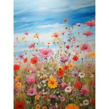 1 幅抽象花卉帆布画现代花卉印刷海报墙壁艺术画适用于客厅家居卧室装饰教室无框架