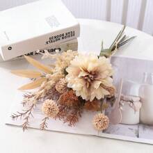 1pc Artificial Flower Bouquet, Floral Design Decor, Artificial Flowers, Wedding Bride Bouquet, Table Center Piece, Suitable For Rustic Home Decor, Indoor Vase Flowers Desktop Decorations (Blue & White) Gifts Birthday Graduation