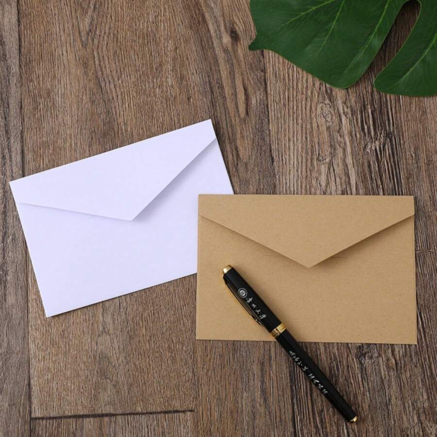 50 Pack White Envelopes, Envelopes, Card Envelopes, White Paper Envelopes, Invitation Envelopes, Postcard Envelopes - Multicolor - View 1