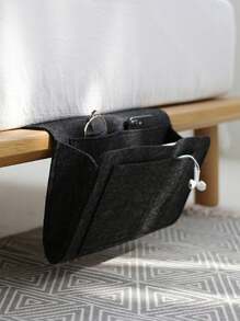 1 pièce Sac de rangement suspendu de chevet élégant, sac de rangement de chevet pliable sans perçage, sac organisateur suspendu pour lit de dortoir, support et pochette suspendu pour table de chevet, porte-téléphone et porte-télécommande de canapé, porte-mouchoirs, pour livres, télécommandes, téléphones, lunettes, organisateur gain de place pour salon, chambre à coucher, maison, dortoir - Multicolore - Voir 9