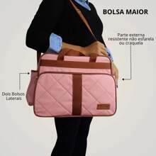 Luxury 2-Piece Maternity Bag Kit For Baby Girl And Boy - 淺粉色 - 查看 2