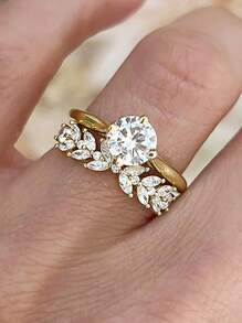 1 Set 925 Sterling Silver Wheat Ear Geometric Double Layer Rings, Suitable For Women's Daily Matching, Also Can Be Used As Party Accessories, High-Quality Ladies Rings, Exquisite Jewelry Gift