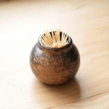 1件/3件/6件陶瓷牙签筒，创意复古牙签罐，干冰香薰瓶，适用于商业酒店餐厅装饰