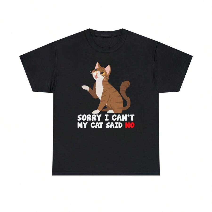 My Cat Said No Funny Meme T Shirt Cat Lovers Kitty Kitten Birthday Xmas Gift Top - Black - View 1