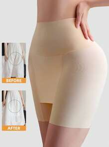 High Waist Shorts Ice Silk Seamless Boxer Brief Short Panties Double Layer Under The Skirt Panties Traceless Underwear Underpants Short Pants Lingeries