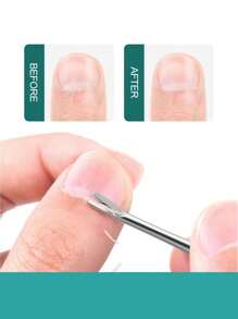 YUANDU 1 件不锈钢银色角质层推刀 - 銀色 - 查看 5