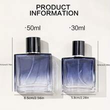 FIGHTYU 1pc, 1.01oz/1.69oz High Capacity Blue Glass Perfume Bottle, Fine Mist Spray, Suitable For Custom Perfume, Birthday Gift, Fragrance-Free PVC Immune