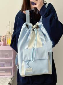 1pc Puppy, Lightweight, Campus Casual Embroidery Crossbody Bag, Detachable Backpack, Suitable For Teen Girls, Female College Students, Backpack, Back To School Season, Textbook Bag, Medium And Large Students