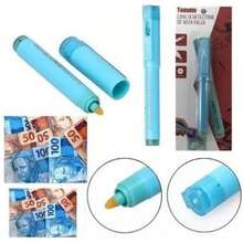 Kit 2 Canetas para Conferir Notas Falsas com Luz UV - Multicolorido - Visão 2